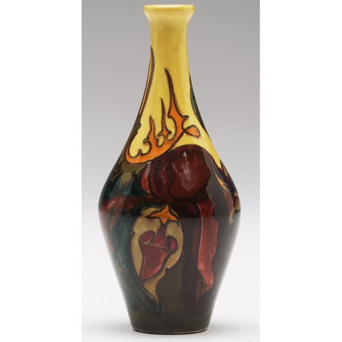 Appraisal: Rozenburg vase c miniature bulbous shape with a colorfully painted