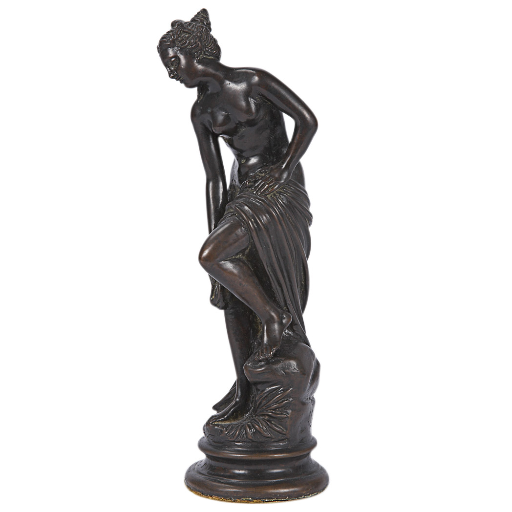 Appraisal: Continental Bronze Figure of Venus th Century With dark brown