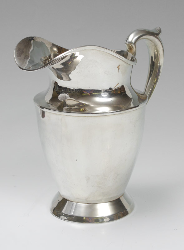 Appraisal: BALTIMORE SILVERSMITHS STERLING WATER PITCHER Marked on base with Baltimore