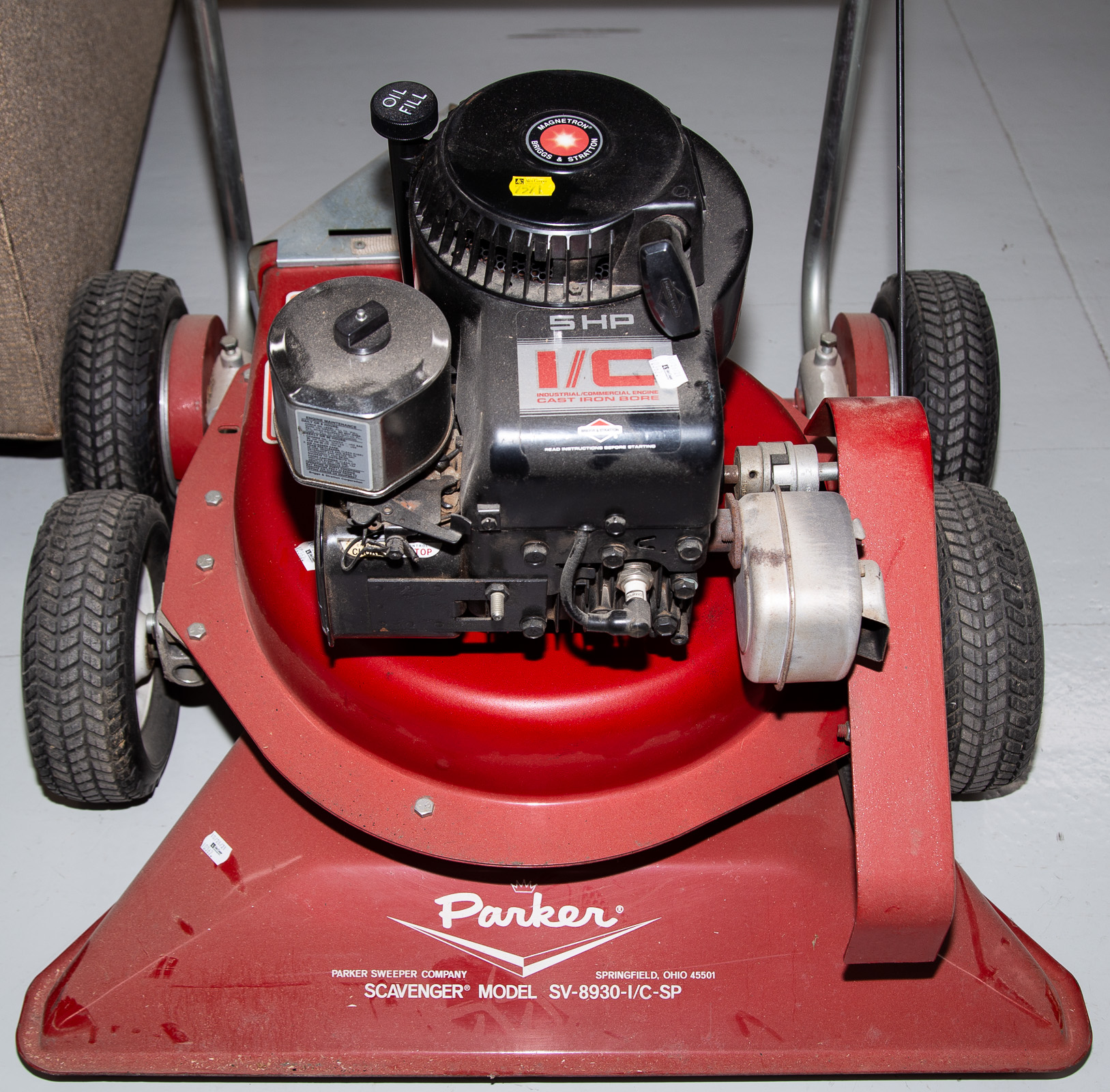 Appraisal: PARKER SCAVENGER MODEL SV- With stlp Briggs and Stratton motor