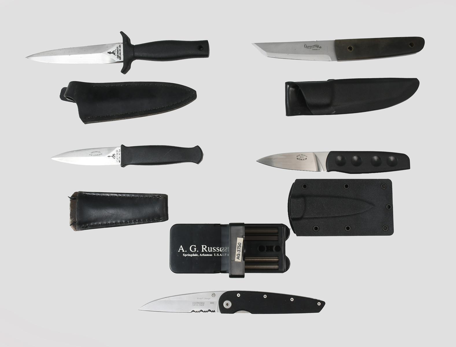 Appraisal: PC KNIFE COLLECTION TO INCLUDE GERBER Comprising - Gerber double