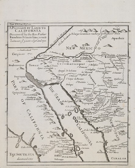 Appraisal: KINO EUSEBIO A Passage by Land to California Engraved folding