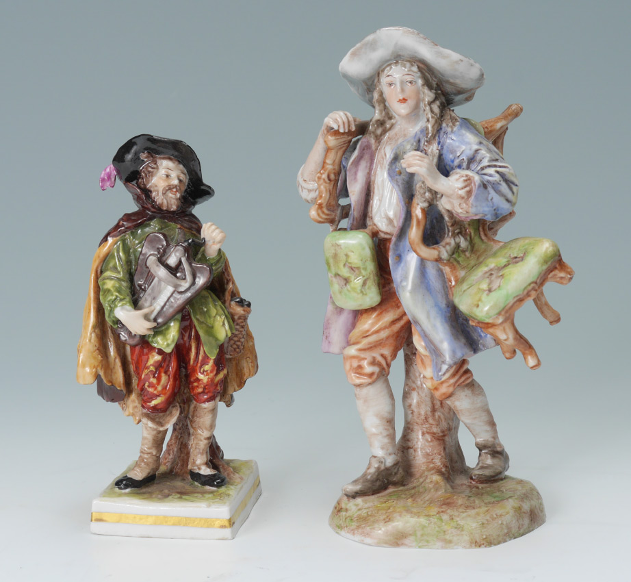 Appraisal: PAIR FINE GERMAN PORCELAIN FIGURES pieces total to include Figure