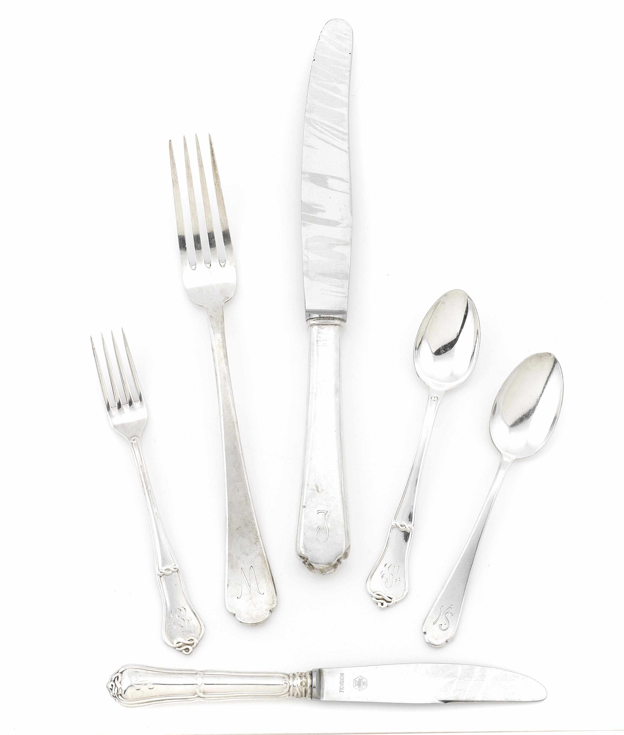 Appraisal: A German standard silver part flatware service for six Franz