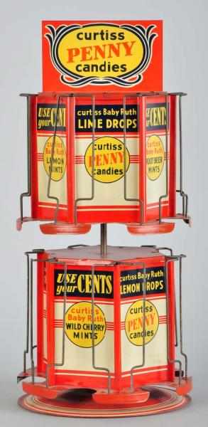 Appraisal: Tin Curtiss Candies Rotating Display Description s to s Great