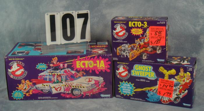 Appraisal: Ghostbusters Lot ghost sweeper Ecto- Vehicle and Ecto-la all mint