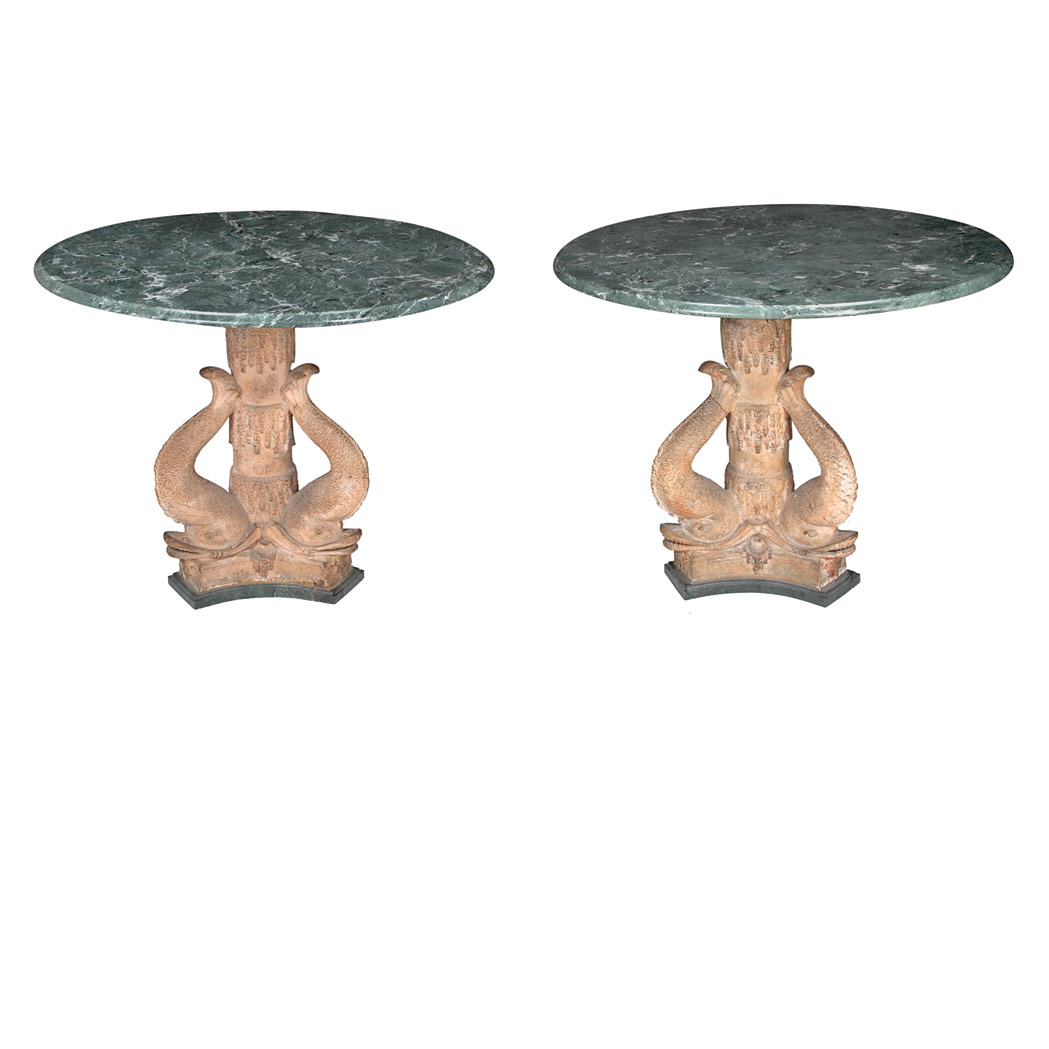 Appraisal: Pair of Italian Neoclassical Style Terra Cotta Side Tables Each