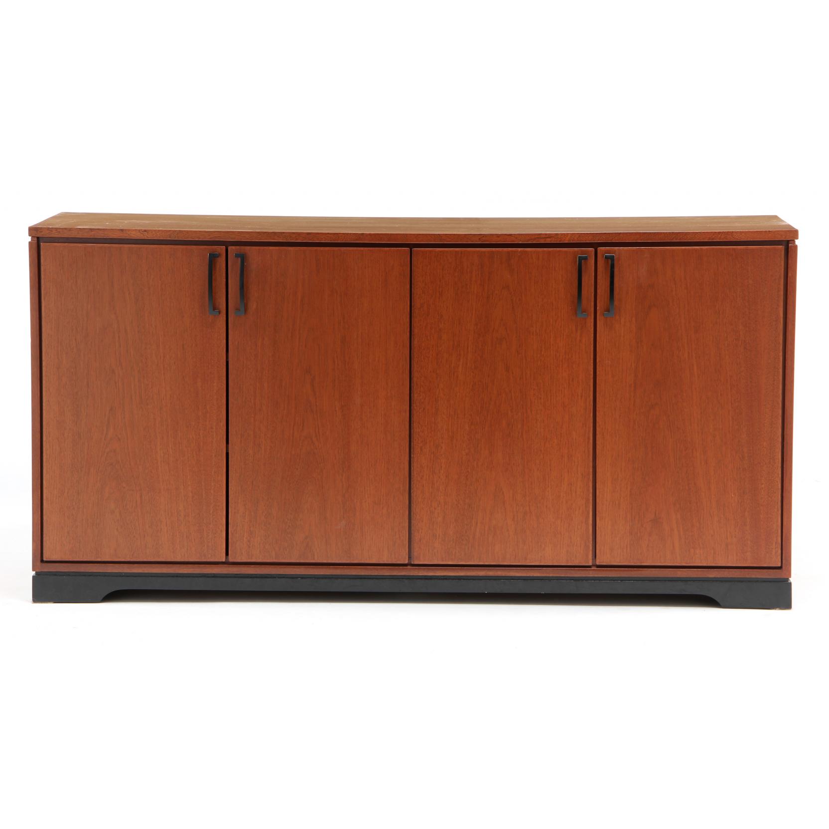 Appraisal: Minta Bell Custom Modernist Sideboard late th century mahogany rectangular