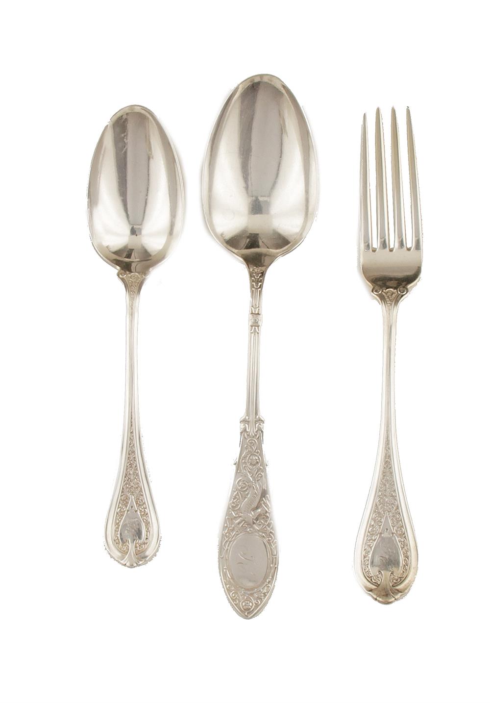 Appraisal: American sterling flatware late th century comprising Whiting Arabesque spoons