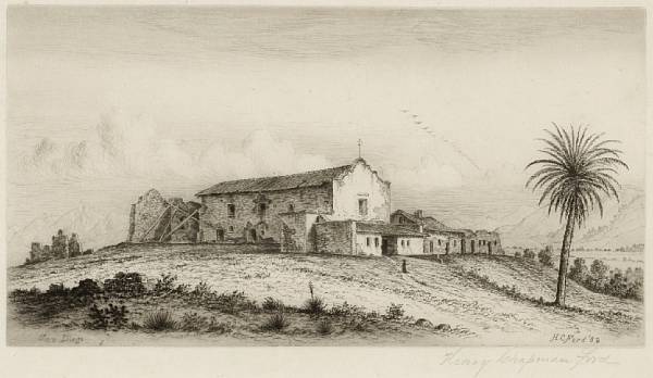 Appraisal: Henry Chapman Ford American - View of San Diego Mission