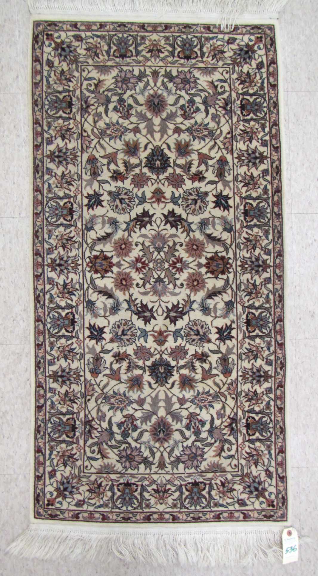 Appraisal: HAND KNOTTED ORIENTAL AREA RUG Sino-Persian overall floral vine design