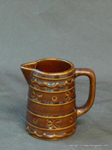 Appraisal: Vintage Brown Stoneware Pottery Crock Style Milk - USA made