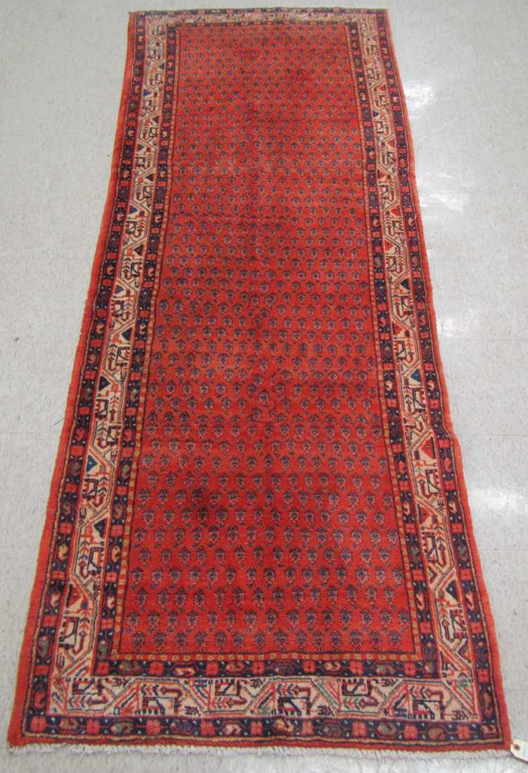 Appraisal: PERSIAN MIR SERABAND HALL RUG Seraband village region western Iran