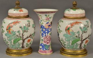 Appraisal: Three Chinese porcelain pieces to include a pair of Chinese