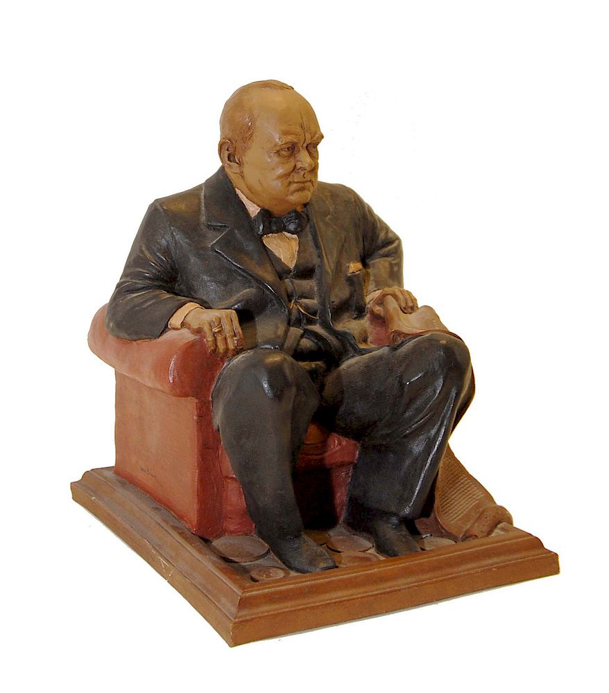 Appraisal: Winston Churchill Tom Clark Statue Artist Signed Winston Churchill Tom