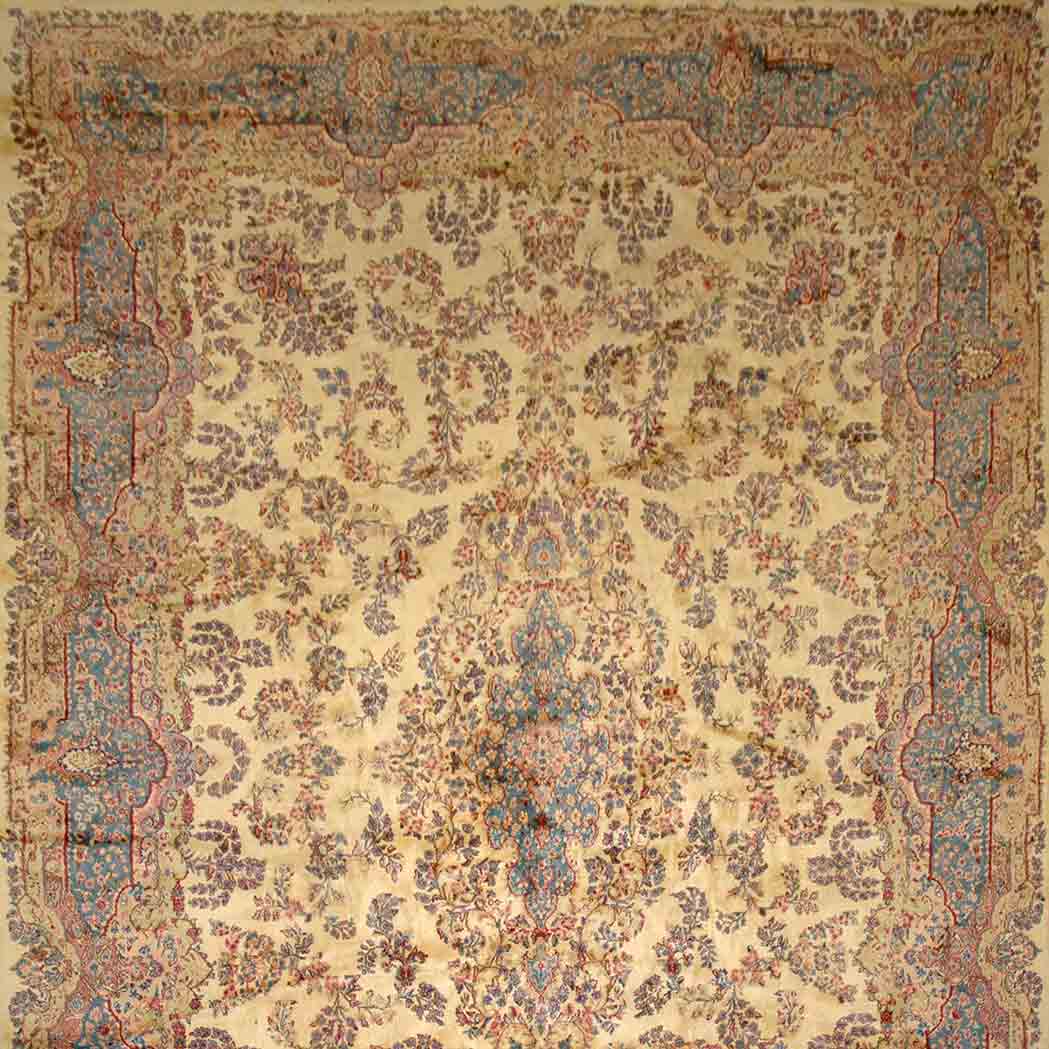 Appraisal: Kirman Carpet Southeast Iran mid th century The ivory field