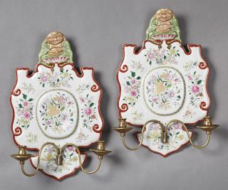 Appraisal: Pair of Continental Chinoiserie Style Porcelain an Pair of Continental