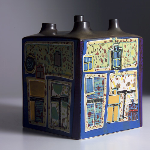 Appraisal: Friedensreich Hundertwasser Austrian - Blumenhaus glazed ceramic x x inches