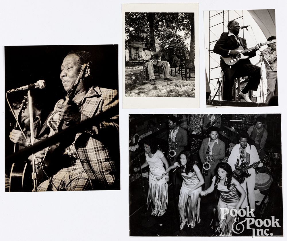 Appraisal: Four Black Americana music photographs Four Black Americana music photographs