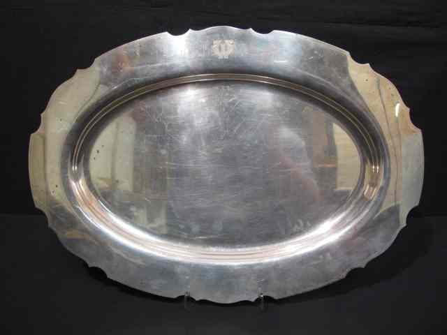 Appraisal: International Sterling large sterling silver serving tray stamped ''International Sterling