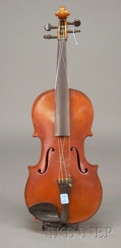 Appraisal: German Violin c labeled COPY OF ANTONIUS STRADIVARIUS length of