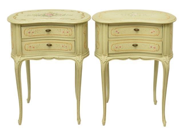 Appraisal: lot of French Louis XV style nightstands th c both