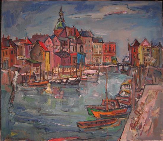 Appraisal: Marion Huse American - Dordrecht Holland oil on canvas signed