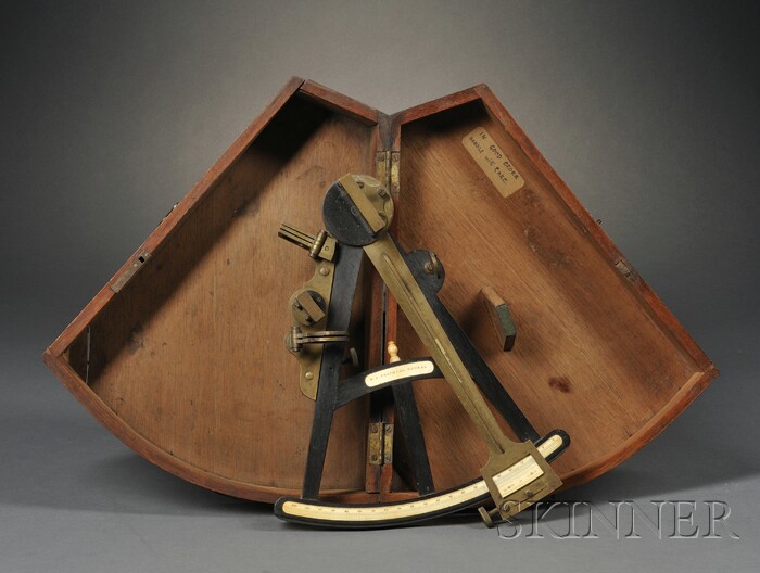 Appraisal: -Inch Radius Ebonized Octant by P A Feathers Dundee Scotland