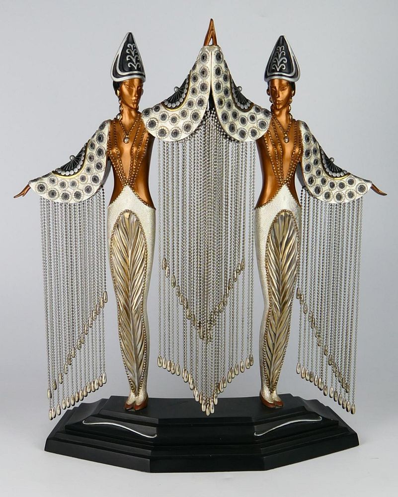 Appraisal: ERTE LES BIJOUX DE PERLES BRONZE SCULPTURE Romain De Tirtoff