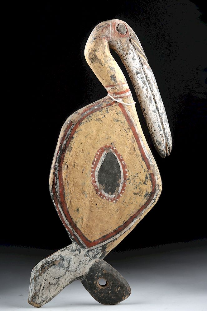 Appraisal: th C Papua New Guinea Abelam Painted Wood Bird Oceania