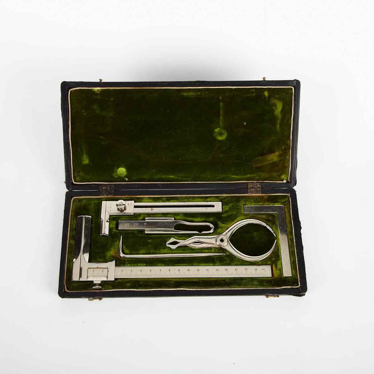 Appraisal: English Machinist s Measuring Set th th century consisting of