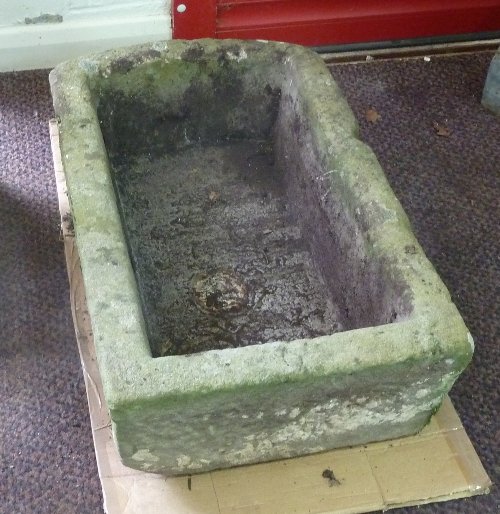 Appraisal: A rectangular stone trough cm wide and another with D