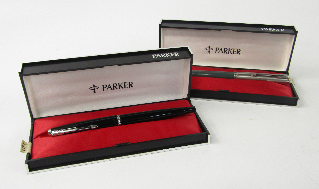 Appraisal: Two Parker fountain pens