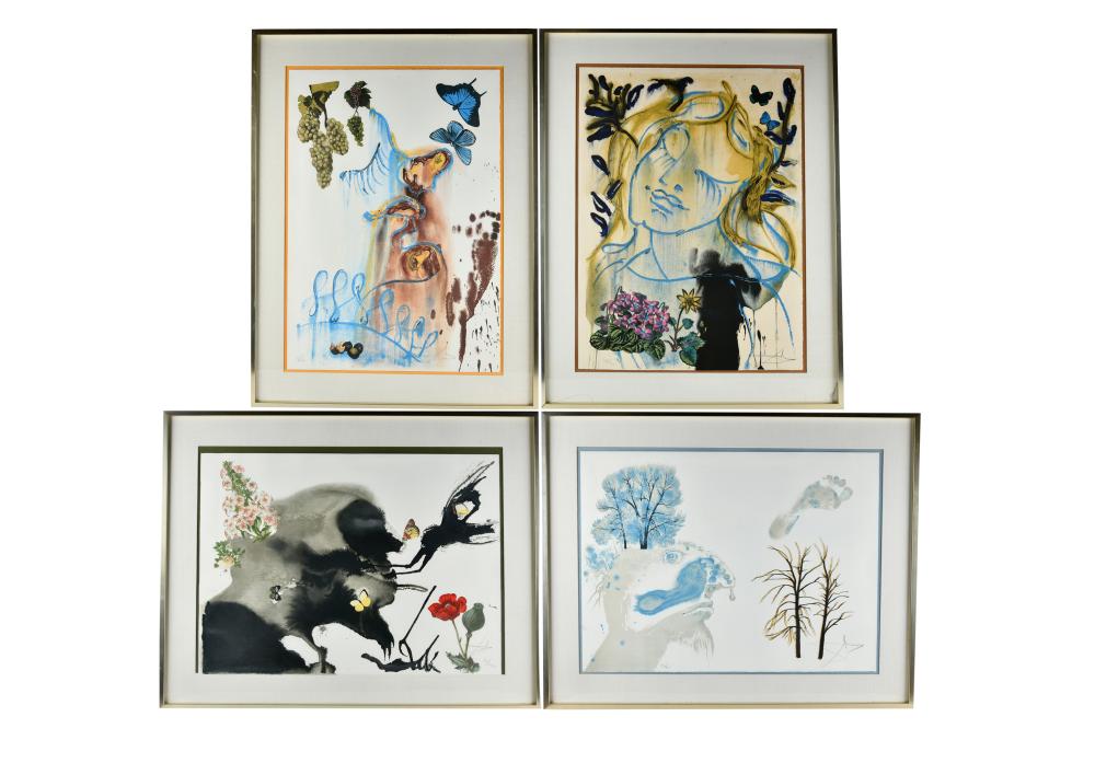 Appraisal: SALVADOR DALI - FOUR SEASONS each pencil-signed lower right each