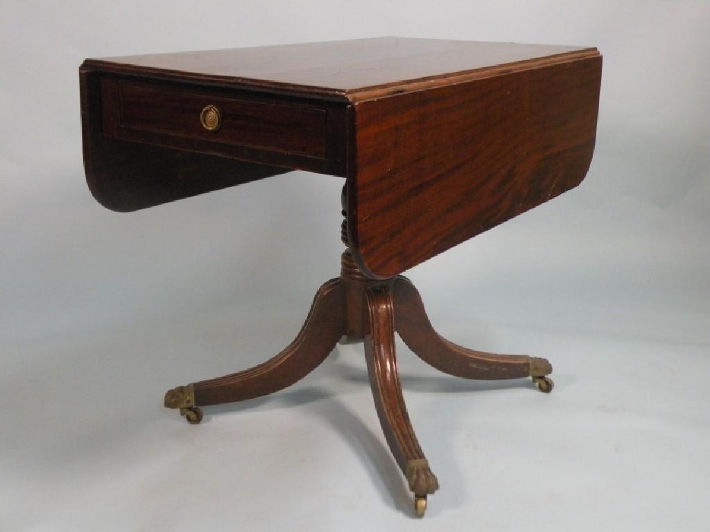 Appraisal: An early thC mahogany Pembroke table the rectangular top with