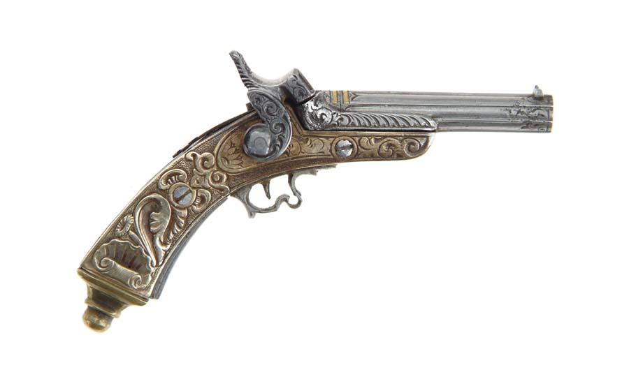 Appraisal: FINE ITALIAN MADE MINIATURE OF AN EARLY PERCUSSION PISTOL Made