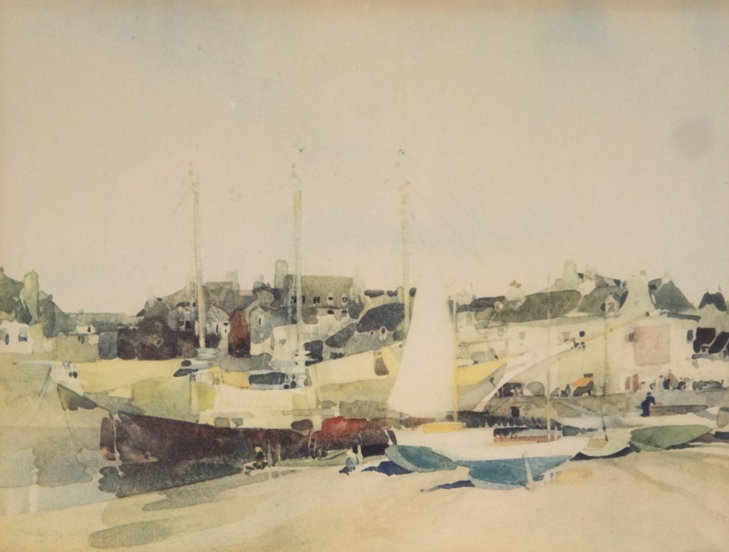 Appraisal: After William Russell Flint San Servan print titled with pencil