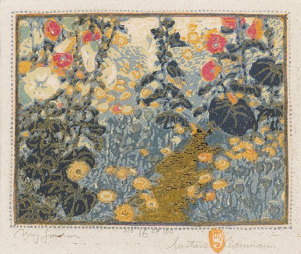 Appraisal: Gustave Baumann German American - My Garden Woodcut printed in