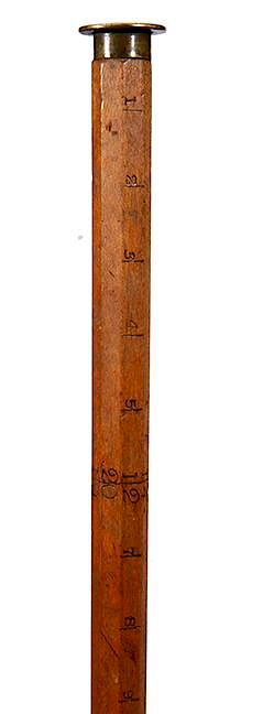 Appraisal: Lumber Measure Cane Late th Century- A nice example used