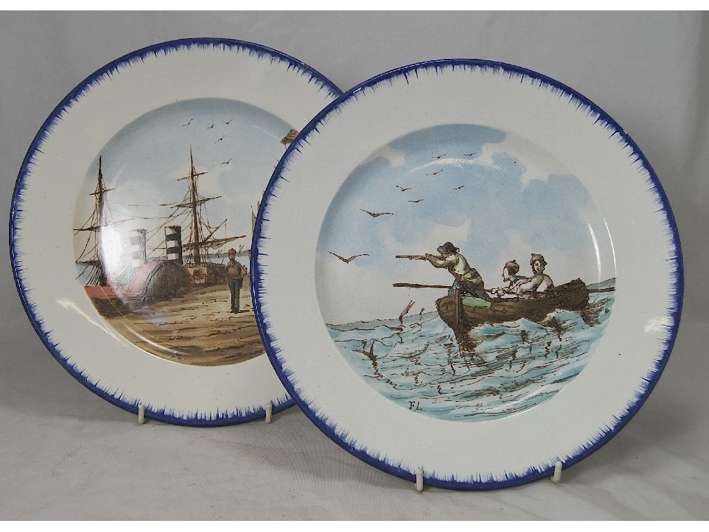 Appraisal: A set of nine French pottery cabinet plates by Creil