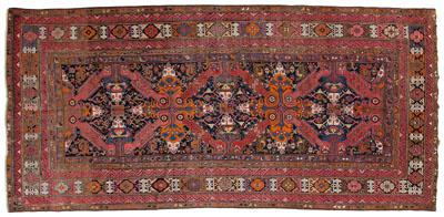 Appraisal: Caucasian rug two complete and two half X designs on