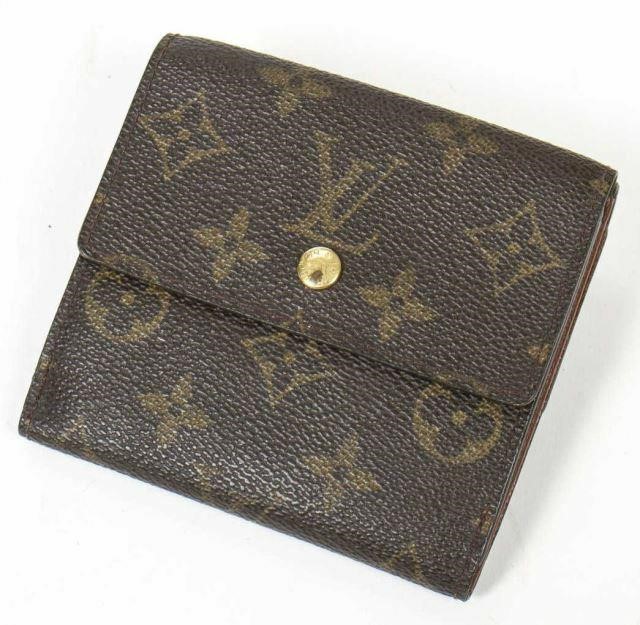 Appraisal: Louis Vuitton Elise wallet in monogram coated canvas with brass