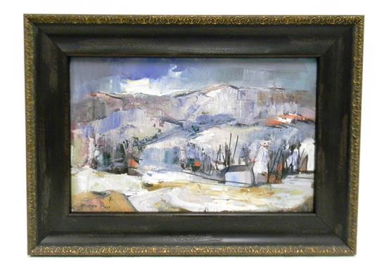 Appraisal: Marion Huse American - Frosty Mountains oil on canvas signed