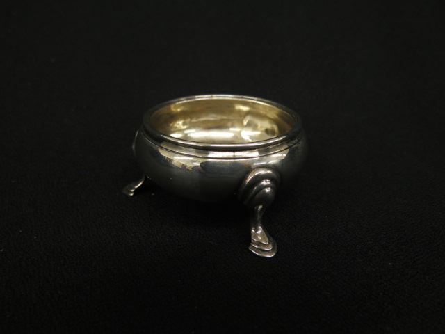 Appraisal: Georgian Sterling Silver Salt Cellar footed diameter hallmarked