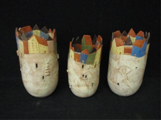 Appraisal: NANCY WALKER Decorative Vases From an East th Street NYC