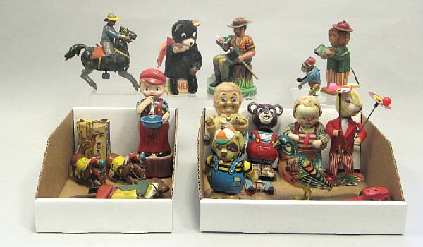 Appraisal: Lot of Articulated Comical Japanese windups Lot includes windup Boy