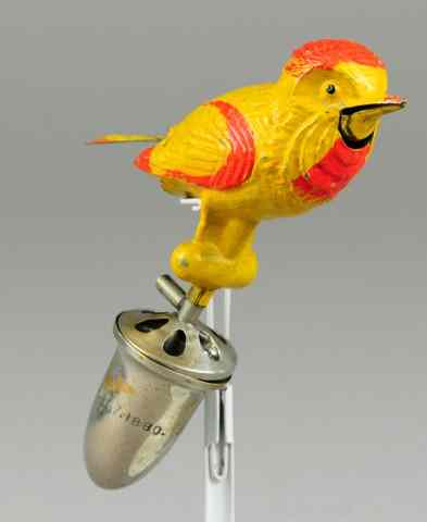 Appraisal: SECOR WHISTLING BIRD C 's hand painted die-cast bird with