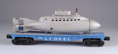 Appraisal: LIONEL NAVY SUBMARINE CAR CONDITION Good to very good -