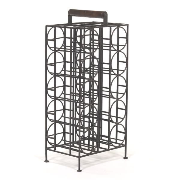 Appraisal: ARTHUR UMANOFF WELDED IRON WINE RACK x x Industrial style