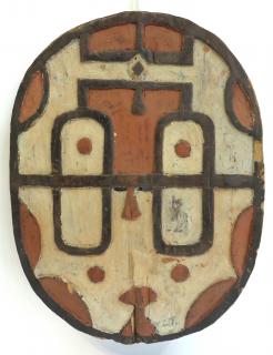 Appraisal: African Oval Form Painted Dance Mask Dimensions X - Shipping